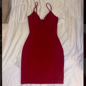 Red bodycon dress